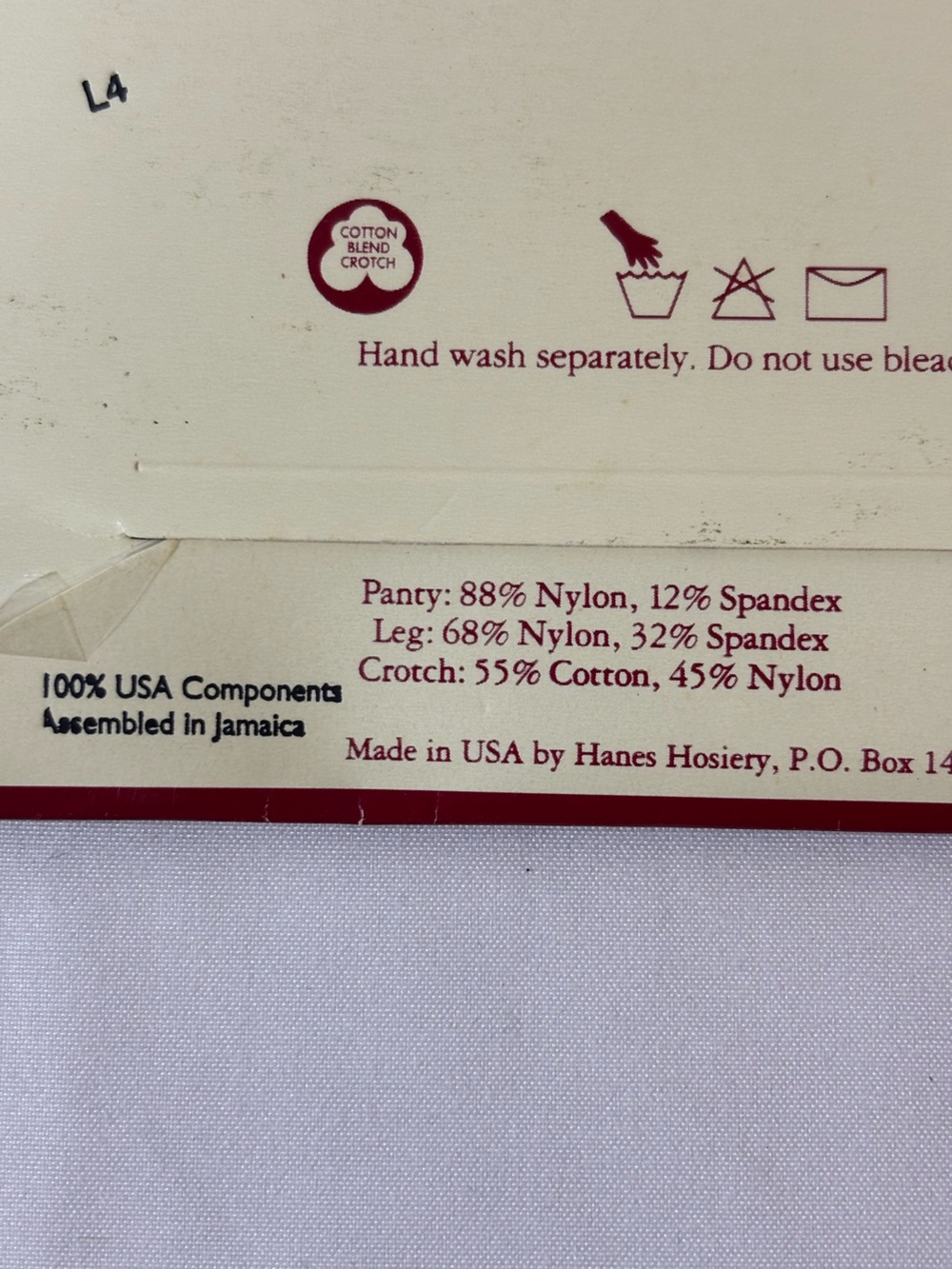 Vintage Hanes Alive Support Pantyhose Style 810 Deadstock Travel Buff Size C - Picture 8 of 9